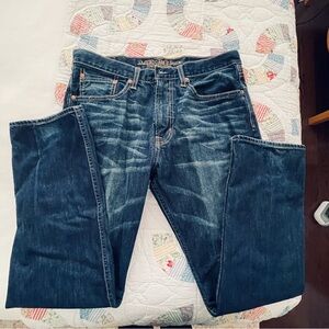 Men’s American Eagle Outfitters Deep Indigo Relaxed Jeans 34 x 32 EUC